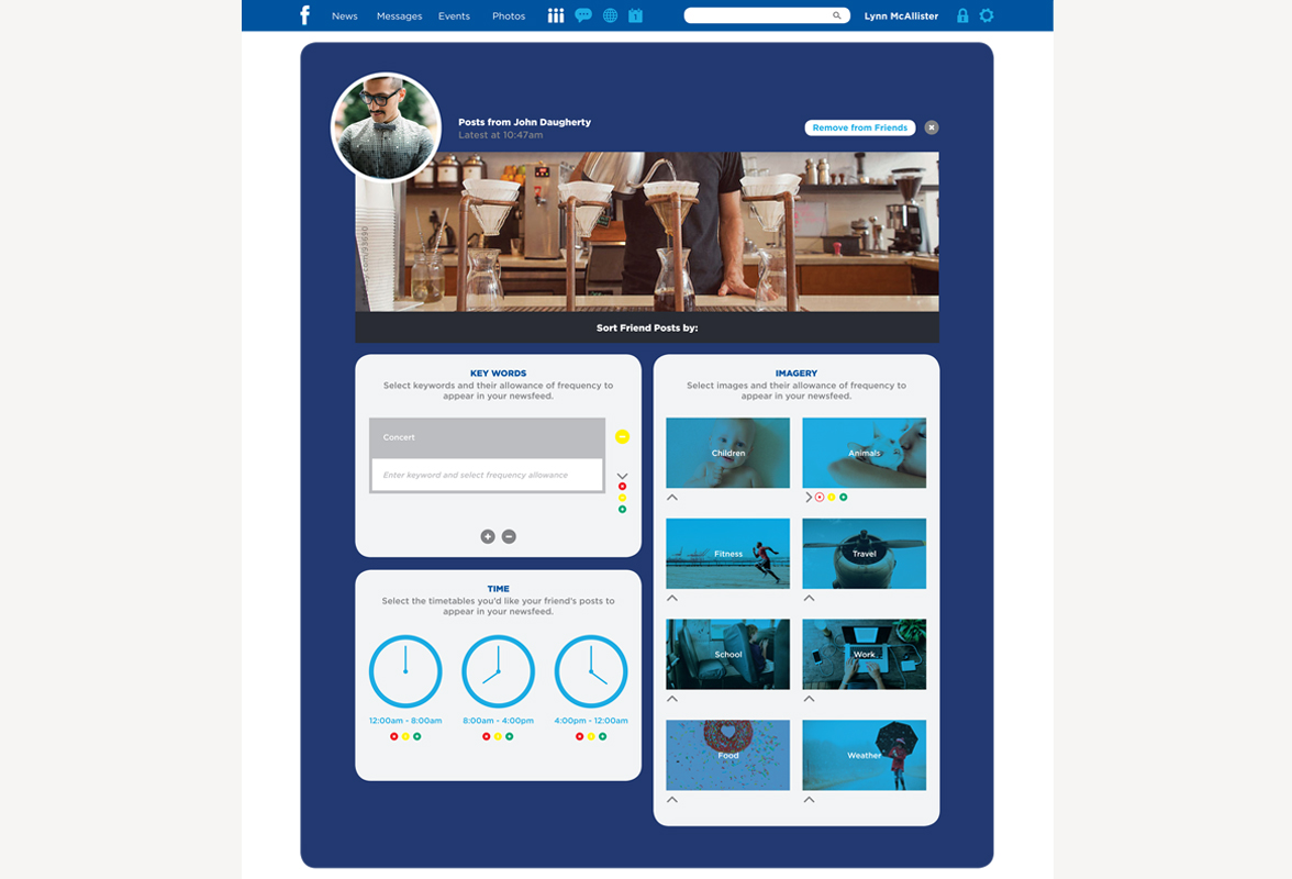 Facebook Redesign Friend Sorter | THE CREATIVE BEAST Facebook Redesign | THE CREATIVE BEAST
