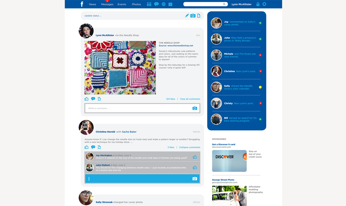 Facebook Redesign Newsfeed | THE CREATIVE BEAST Facebook Redesign | THE CREATIVE BEAST