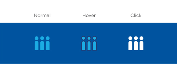 Facebook Redesign Hover State Icons | THE CREATIVE BEAST Facebook Redesign | THE CREATIVE BEAST