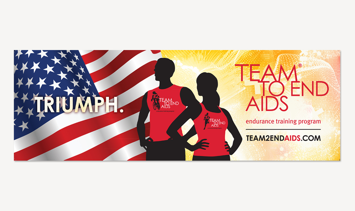 TEAM TO END AIDS Banner  TEAM TO END AIDS Banner | THE CREATIVE BEAST