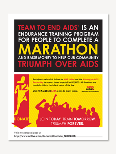 TEAM TO END AIDS Donation Poster  TEAM TO END AIDS Donation Poster | THE CREATIVE BEAST