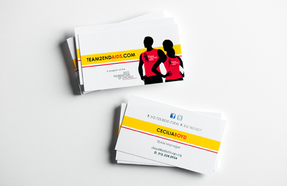 TEAM TO END AIDS Business Cards  TEAM TO END AIDS Business Cards | THE CREATIVE BEAST